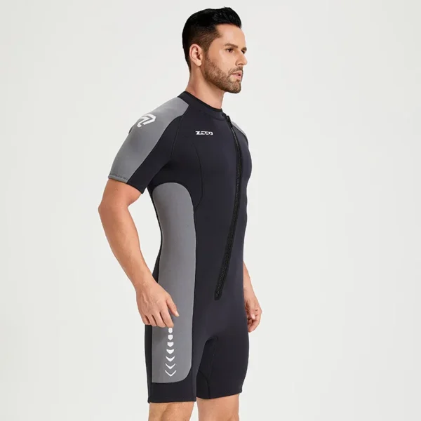 3mm Diving Suit Men's and Women's Short Sleeved Shorts Diving Suit Thickened Warm and Cold Resistant Surfing Suit - Image 3