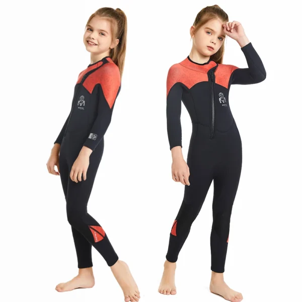 Youth Thick Thermal Swimsuit for Kids, Neoprene Wetsuit, Surfing Scuba Diving Suit, Underwater Freediving, Wet Suits for Boys - Image 3