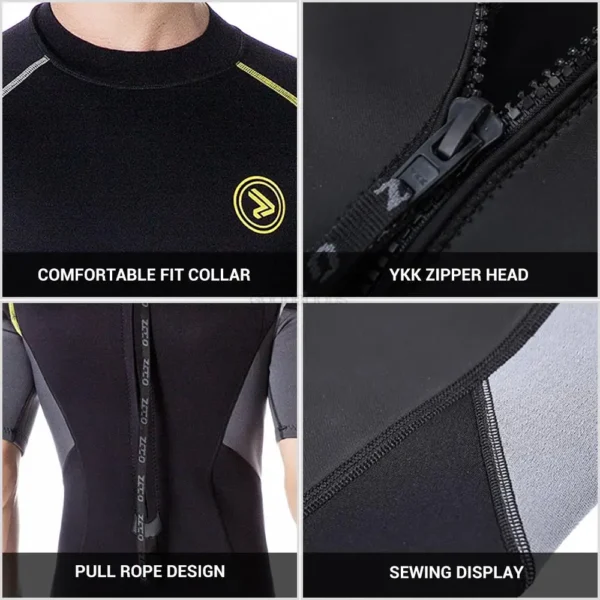 1.5MM Neoprene Wetsuit Men Diving Suit For Snorkeling Scuba Diving Swimming Kayaking Kite Surfing Full Wetsuit Fleece Lining - Image 5
