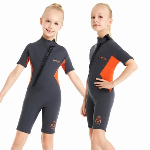Kids Surfing Wetsuit 2mm Neoprene Shorty Diving Suit For Boys Scuba Thermal Swimwear Girls Thick Swimsuit Children Wet Suits - Image 5