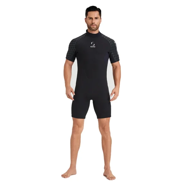 3MM Men Neoprene Wetsuit Scuba Diving Windsurf Hunting Surf Swimwear Underwater Fishing Swimming Short Sleeve Wetsuit Kitesurf - Image 2