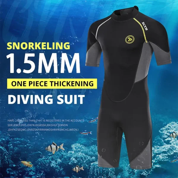 1.5MM Neoprene Wetsuit Men Diving Suit For Snorkeling Scuba Diving Swimming Kayaking Kite Surfing Full Wetsuit Fleece Lining - Image 3