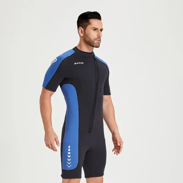 3mm Diving Suit Men's and Women's Short Sleeved Shorts Diving Suit Thickened Warm and Cold Resistant Surfing Suit - Image 2