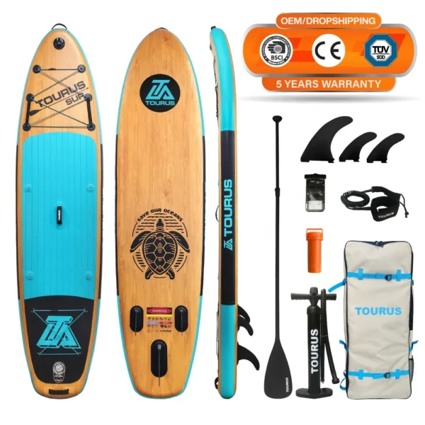 Aqua Wood Serenity Series – Deluxe Inflatable Paddleboards (Full Kit Included) (multiple options)