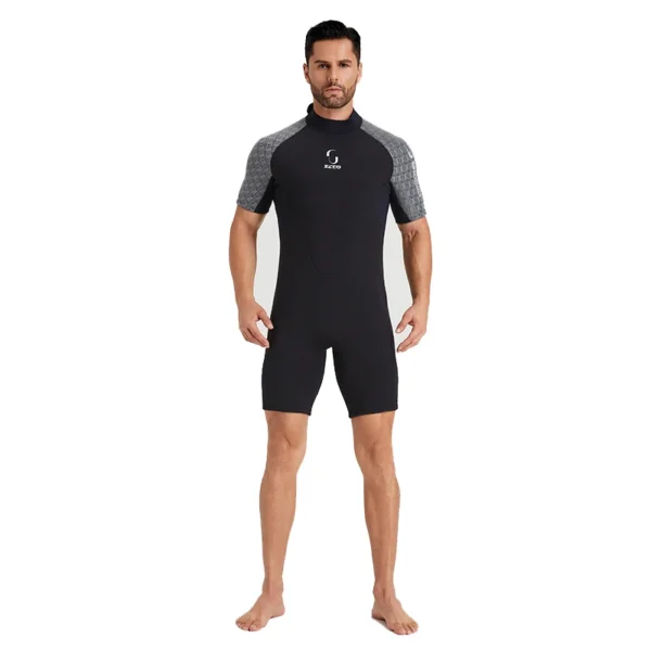 3MM Men Neoprene Wetsuit Scuba Diving Windsurf Hunting Surf Swimwear Underwater Fishing Swimming Short Sleeve Wetsuit Kitesurf - Image 3