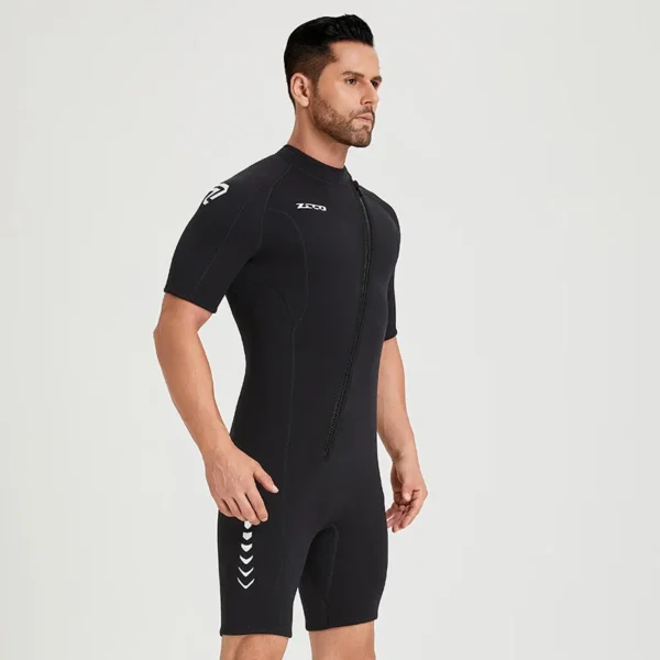 3mm Diving Suit Men's and Women's Short Sleeved Shorts Diving Suit Thickened Warm and Cold Resistant Surfing Suit - Image 4