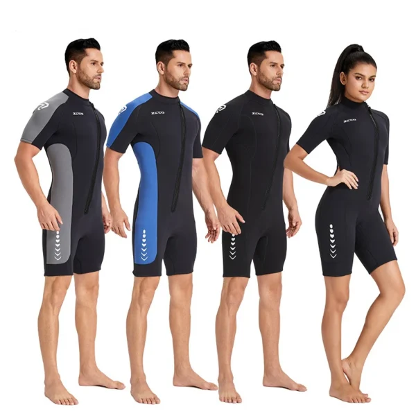 3mm Diving Suit Men's and Women's Short Sleeved Shorts Diving Suit Thickened Warm and Cold Resistant Surfing Suit