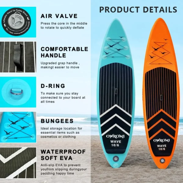 Azure Voyager – Deluxe Inflatable Paddleboard (Full Kit Included) - Image 3