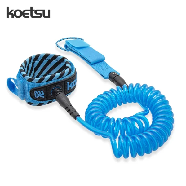 KOETSU Sup Board Leash 7MM 2.6ft/9.8ft TPU Stand Up Paddleboard Ankle Rope Surfing Board Foot Leash Hidden Pocket in water