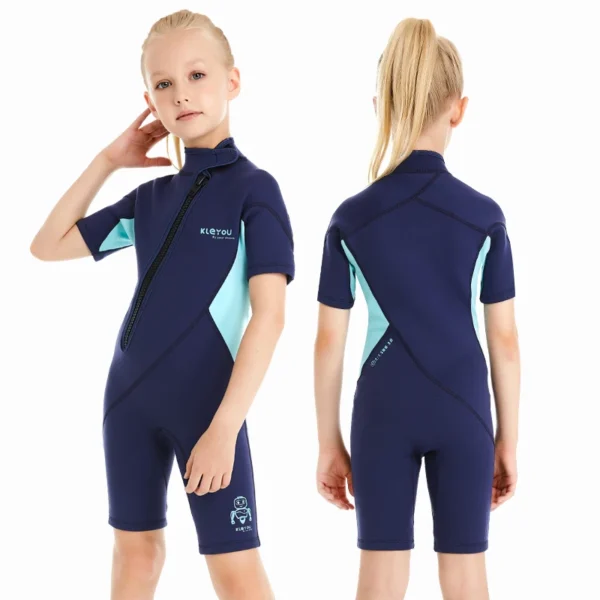 Kids Surfing Wetsuit 2mm Neoprene Shorty Diving Suit For Boys Scuba Thermal Swimwear Girls Thick Swimsuit Children Wet Suits - Image 6