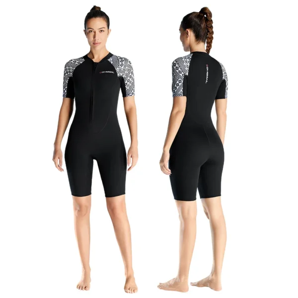 Wetsuit Women Men 3mm Neoprene Dive Wet Suit for Cold Water Short Thermal Swimsuit Snorkel Suit for Snorkeling Scuba Diving Surf - Image 4