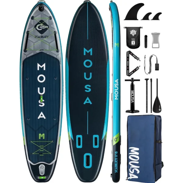 Crocodile Cruiser 360 (MOUSA)  – Inflatable Paddleboard with camera mount, cooler straps, and removable fins. (full kit included)