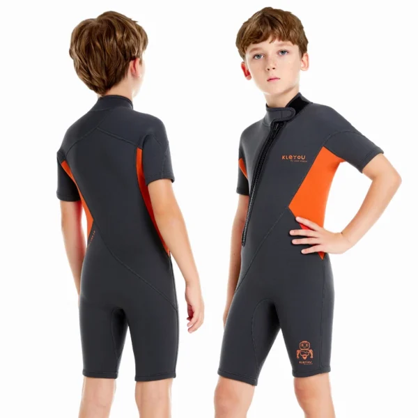 Kids Surfing Wetsuit 2mm Neoprene Shorty Diving Suit For Boys Scuba Thermal Swimwear Girls Thick Swimsuit Children Wet Suits - Image 3