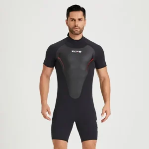 3MM Neoprene Wetsuit Men's One-piece Short Sleeve Thickened Cold Insulation Diving Suit Women's Surf Snorkel Sunscreen Swimsuit