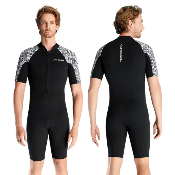 Wetsuit Women Men 3mm Neoprene Dive Wet Suit for Cold Water Short Thermal Swimsuit Snorkel Suit for Snorkeling Scuba Diving Surf - Image 3