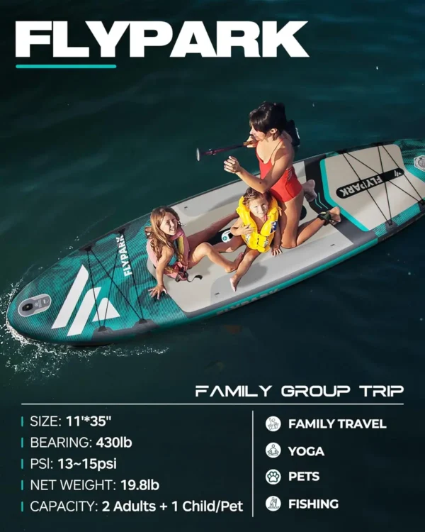Flypark Aqua Marine – Deluxe Inflatable Paddleboard (Full Kit Included) - Image 2