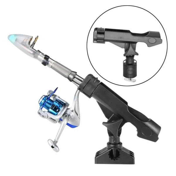 Removable Kayak Boat Assesseries Paddle Gear Pole Fishing Rod Tube Holder Rotatable Tackle Track Mount 23.5x14x6.5cm - Image 4