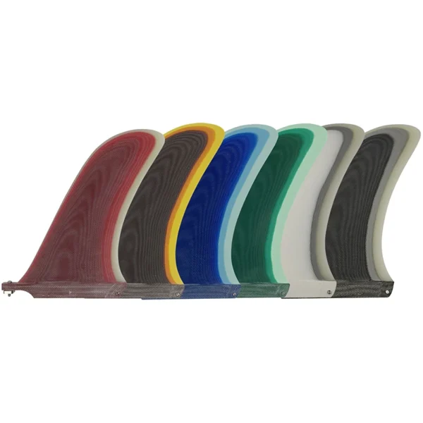 UPSURF Surfboard Fin10.5inch Longboard Fin Fiberglass Center Fin For Sup Surfing Single Fin Muliticolor padleboard Accessories